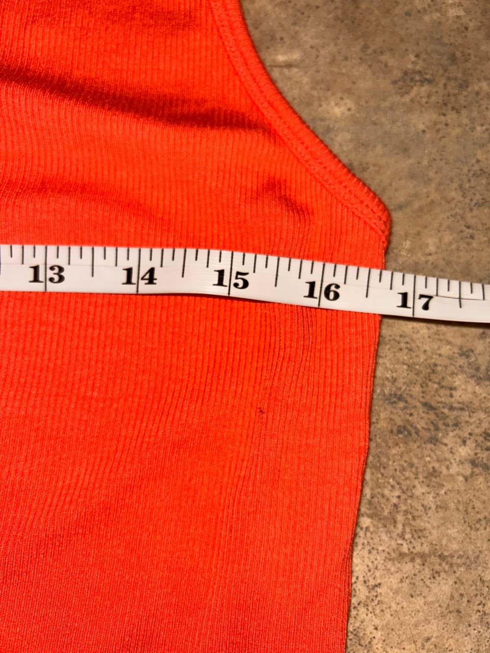 LNA Clothing Shirt - Orange ribbed tank w/cut out - Picture 7 of 8